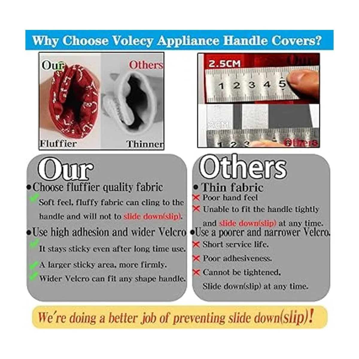 Volecy Juego de 6 fundas para manijas de puerta de_6