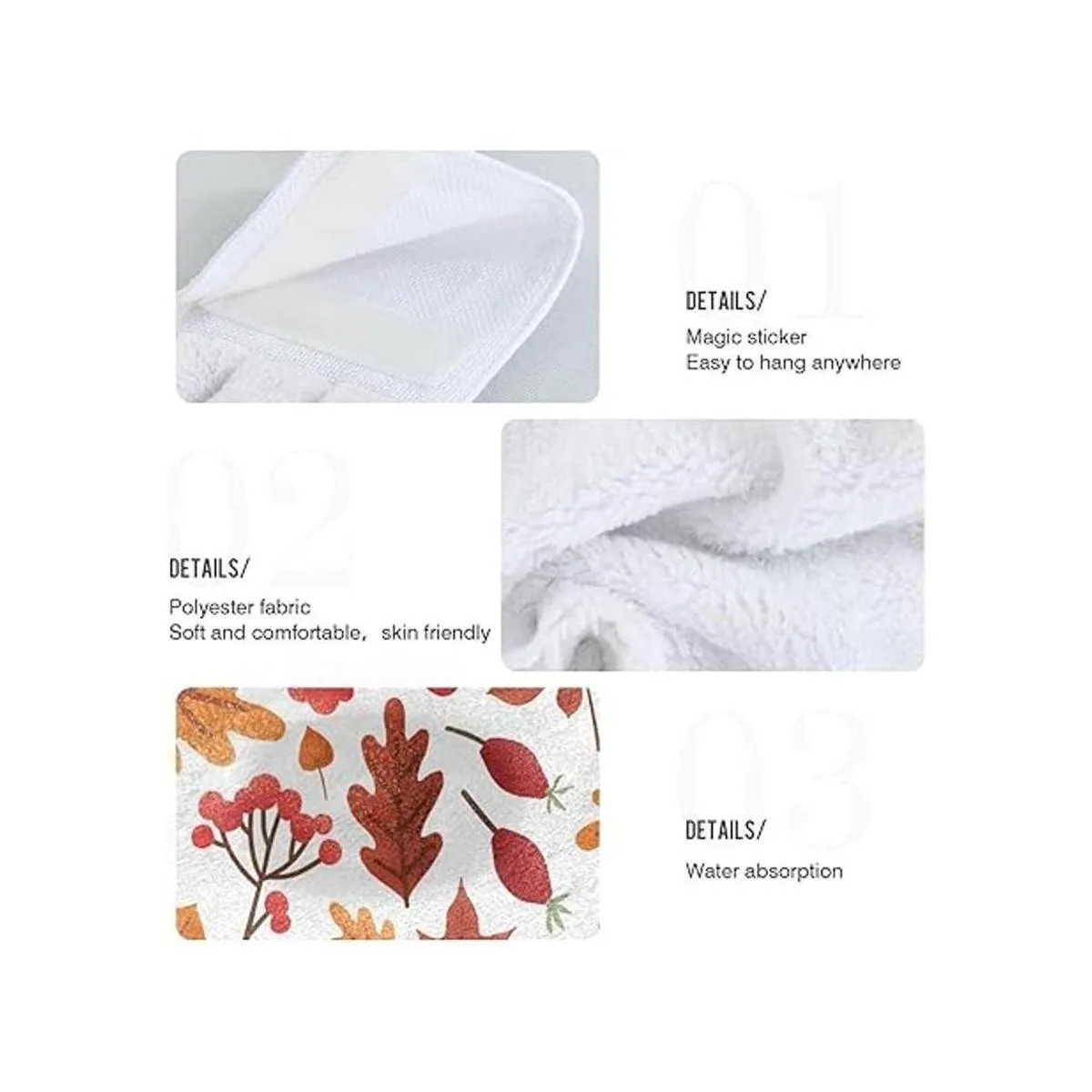 Boccsty 2 toallas de cocina colgantes con estrellas de mar_5