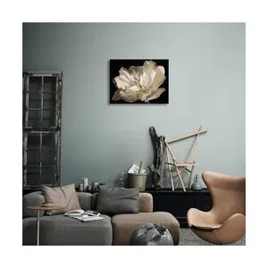 Decoración de baño negro Tulipán blanco sobre fondo_5