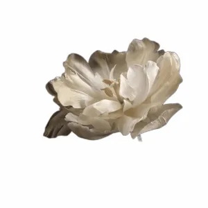 Decoración de baño negro Tulipán blanco sobre fondo_1