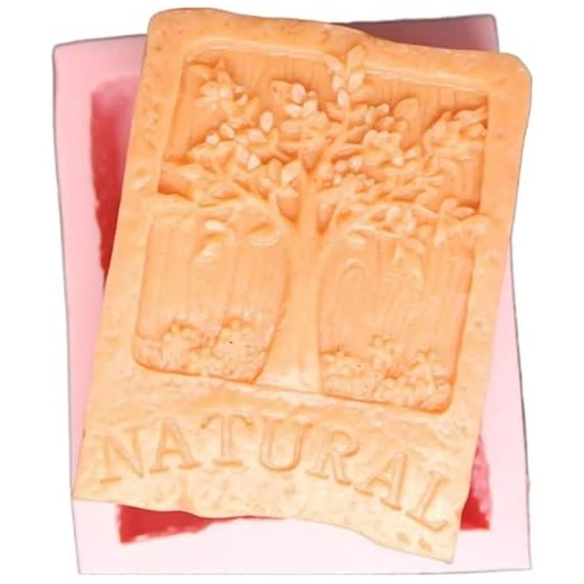 LVDGE Paquete de 4 moldes de jabón de silicona con patrón_3