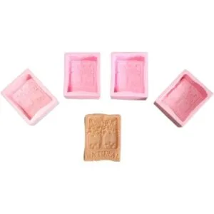 LVDGE Paquete de 4 moldes de jabón de silicona con patrón_6