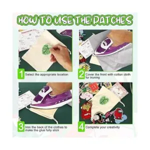 NICEVINYL Parches termoadhesivos para la ropa 100 piezas_3