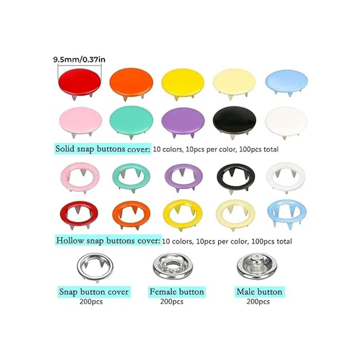 K Kwokker 804 botones a presión para coser con alicates a_3