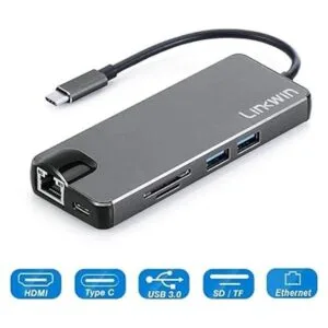 Concentrador USB C adaptador USB C 8 en 1 Linkwin con_2