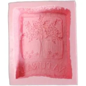 LVDGE Paquete de 4 moldes de jabón de silicona con patrón_4