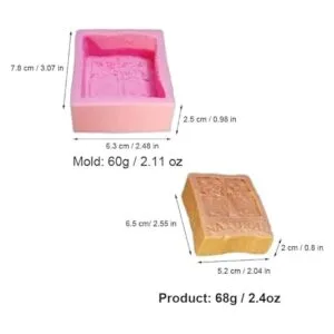 LVDGE Paquete de 4 moldes de jabón de silicona con patrón_2