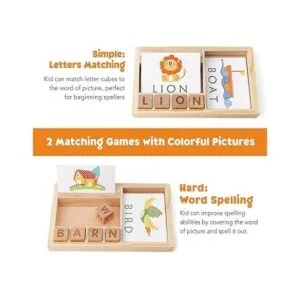 Coogam Juegos de ortografía juguete de letras a juego de_3