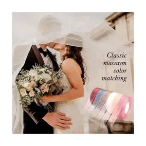 6 rollos de cinta de gasa transparente de organza de satén_7