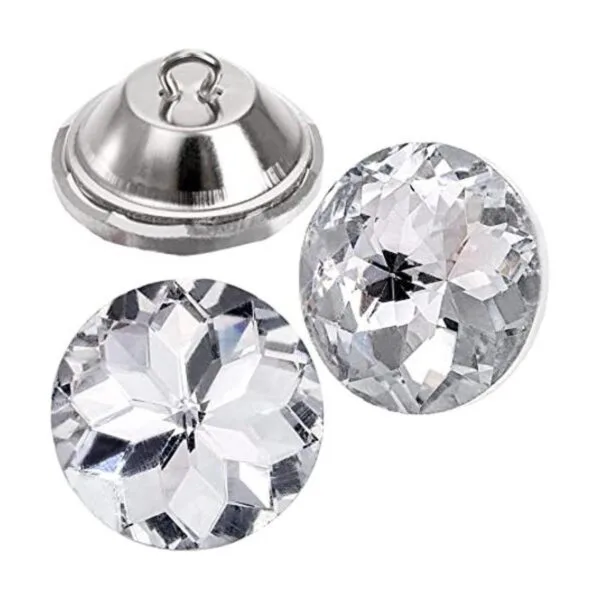 Frcctre 100 botones de cristal de diamantes de imitación_1