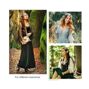 MOSTORY Corona de flores de eucalipto con joyas corona_5