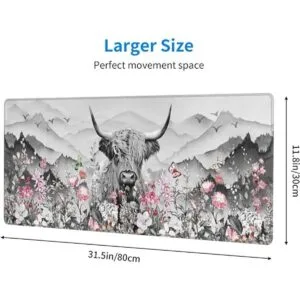 Highland Cow Mouse Pad Extended Large Gaming Mouse Pad XL_3