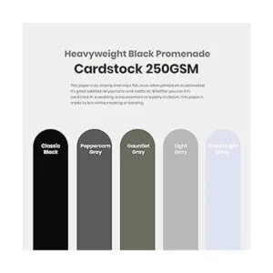 Papel grueso de cartulina de color negro y gris 50 hojas_3