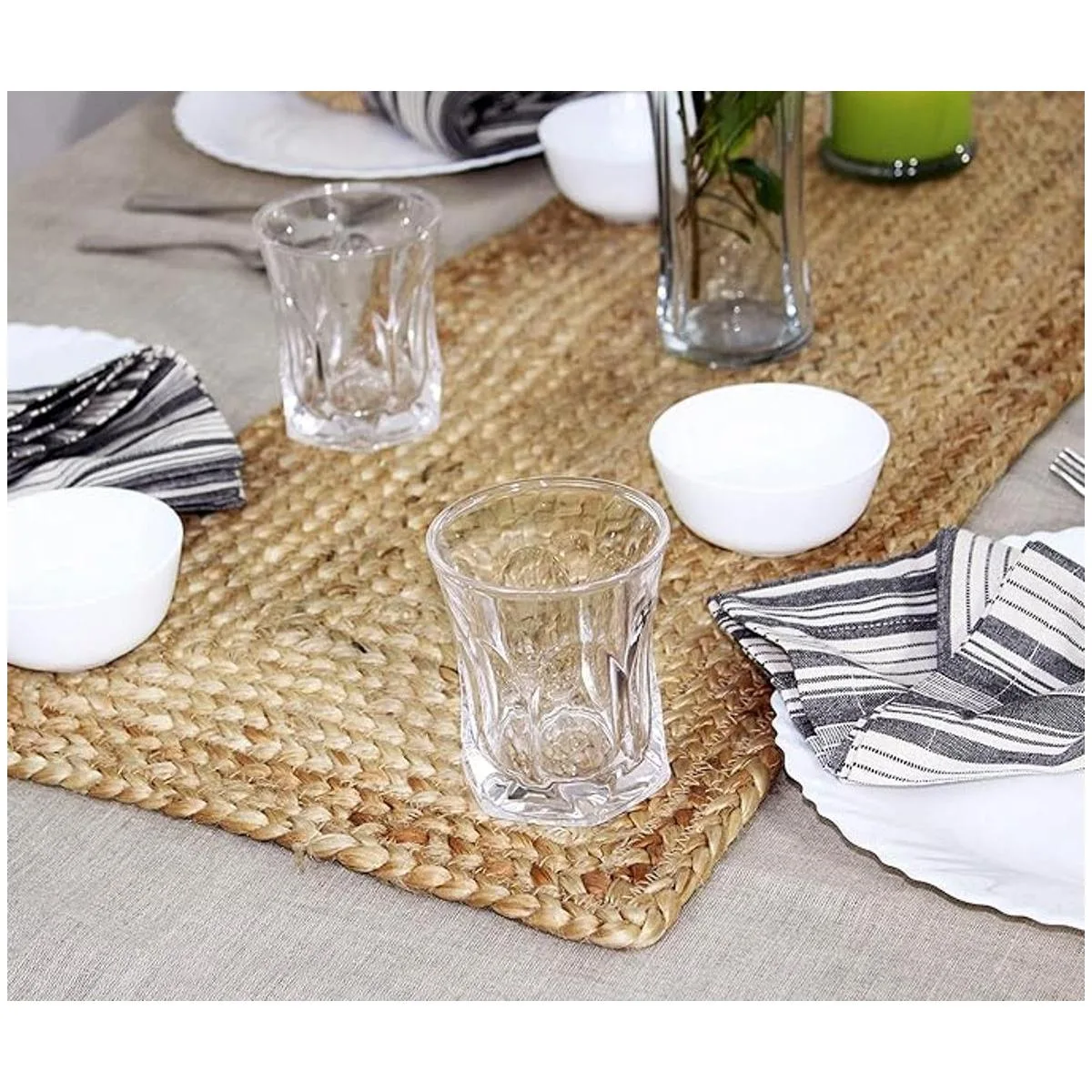 COTTON CRAFT Camino de mesa trenzado de yute cosecha_4