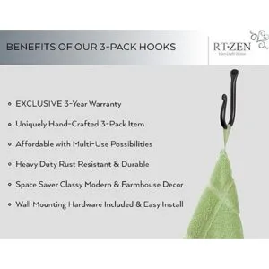 RTZEN Gancho en J para montaje en pared ganchos_2
