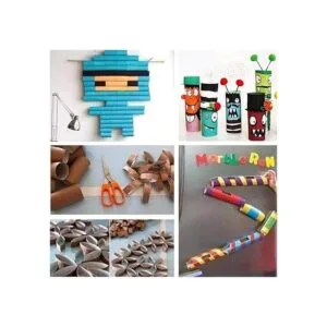 Paquete de 30 tubos de cartón multicolores para_7