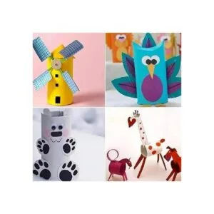 Paquete de 30 tubos de cartón multicolores para_6