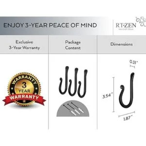 RTZEN Gancho en J para montaje en pared ganchos_4