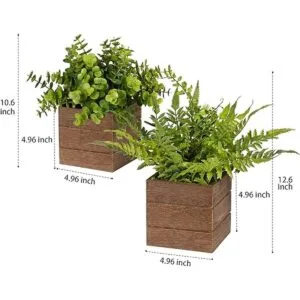 Vlorart Paquete de 2 plantas falsas pequeñas de plástico_2