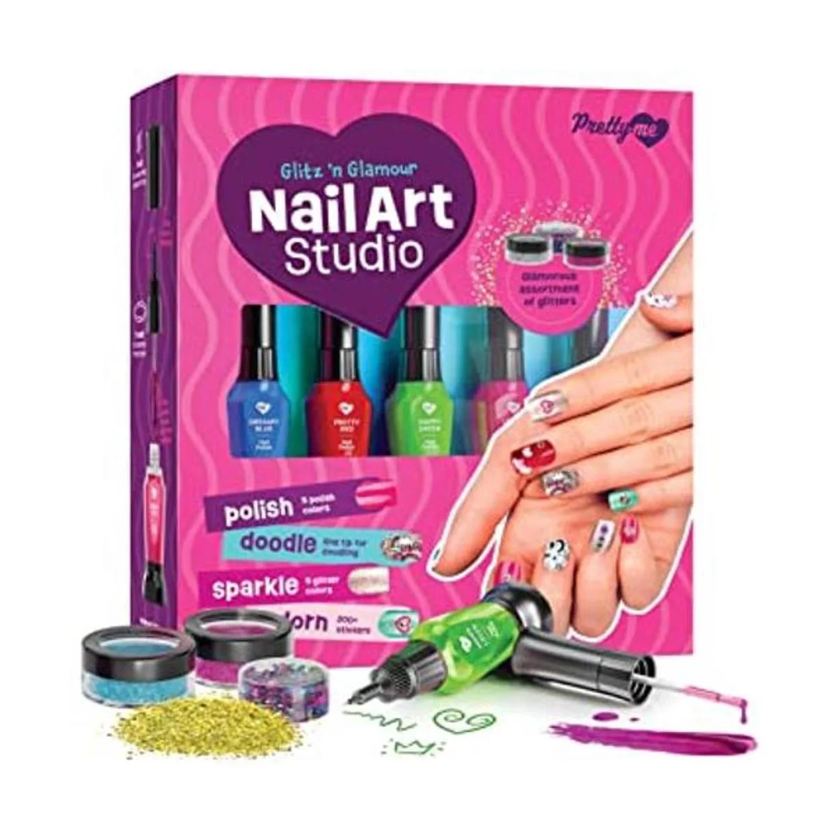 Nail Art Studio para niñas Kit de esmalte de uñas para_1