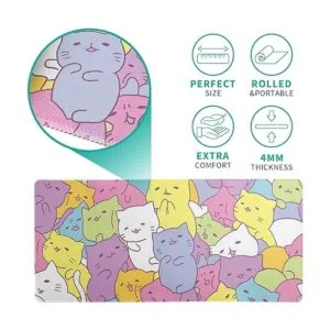 Kawaii Cats Alfombrilla de mouse para juegos alfombrilla_6