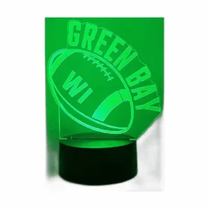 Lámpara nocturna de fútbol 3D Green Bay de luz nocturna de_1