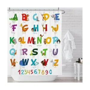 Coxila Bonita cortina de ducha ABC con patrón del_4