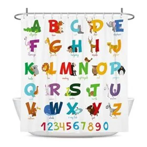 Coxila Bonita cortina de ducha ABC con patrón del_1