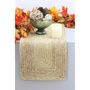 COTTON CRAFT Camino de mesa trenzado de yute cosecha_6