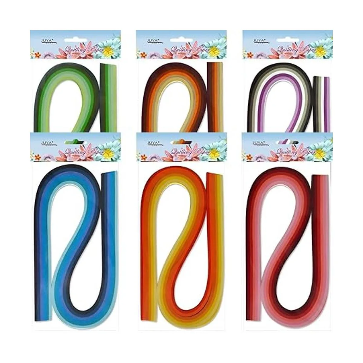 JUYA Juego de 720 tiras de Quilling multicolor 36 colores_4