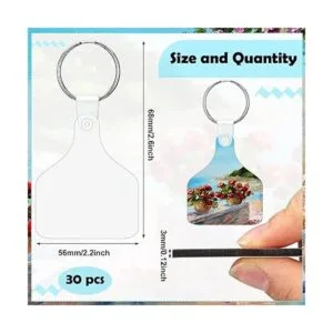 30 llaveros de sublimación de oreja de vaca en blanco_2