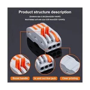 Zhushan 80 conectores de tuercas de alambre de palanca_3