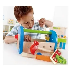 Caja de herramientas Hape de madera del niño y juego de_2