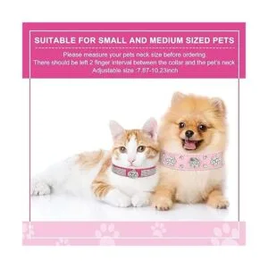 6 collares de cachorro para niña collar de perro rosado_6