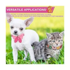 6 collares de cachorro para niña collar de perro rosado_7