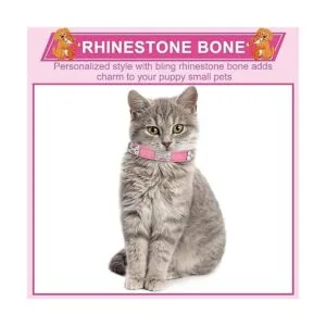 6 collares de cachorro para niña collar de perro rosado_4