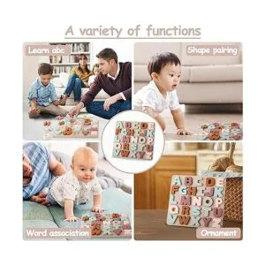 TOYHDAYO Rompecabezas del alfabeto de silicona para niños_4