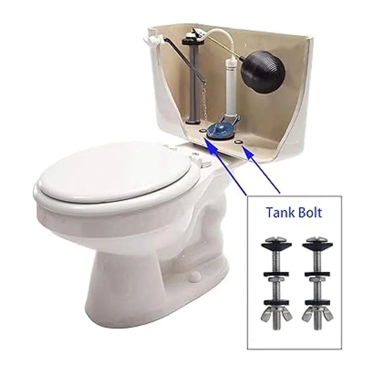Kit de reparación de 4 pernos de tanque de inodoro a_3
