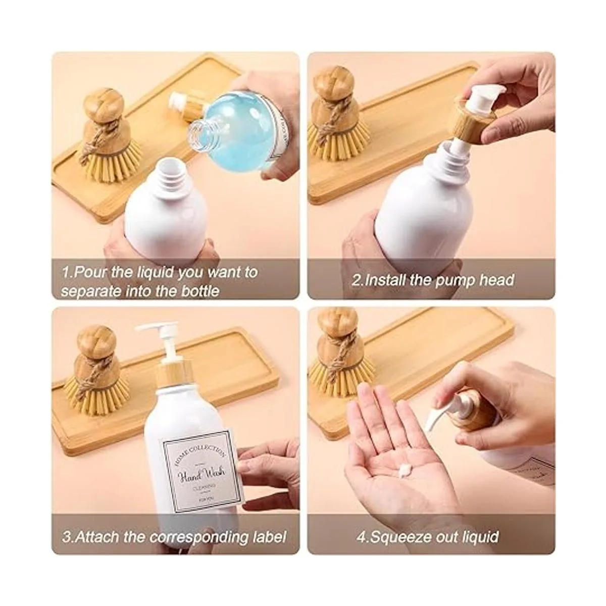 Juego de dispensador de jabón de cocina de 4 piezas_7