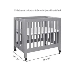 CaSaJa Juego de sábanas de microfibra para cuna 3_5