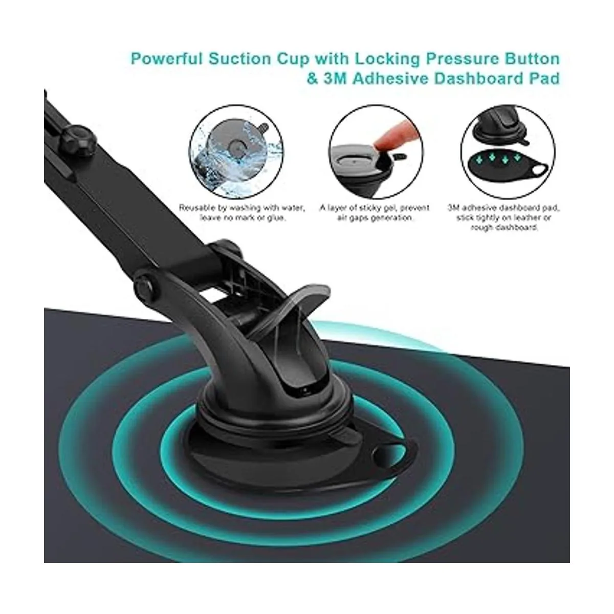 Car Dashboard Windshield Tablet Mount Holder 360_5