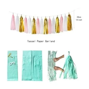 Decoraciones de fiesta de cumpleaños de niña de oro rosa y_5