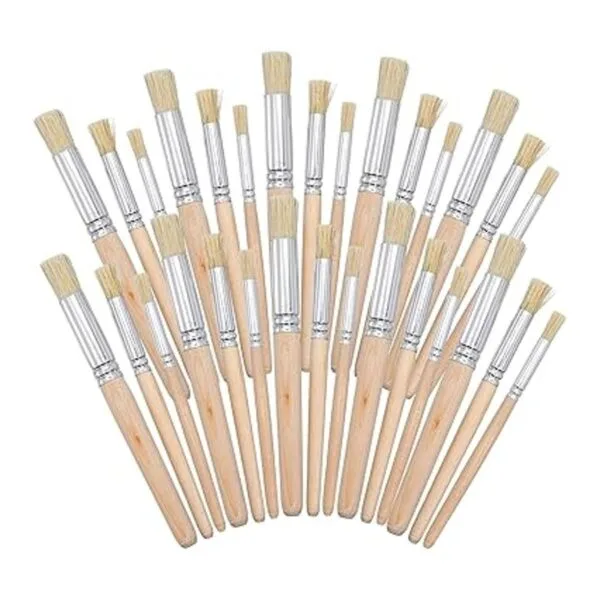 SOUJOY 30 pinceles para plantillas de madera pinceles de_4