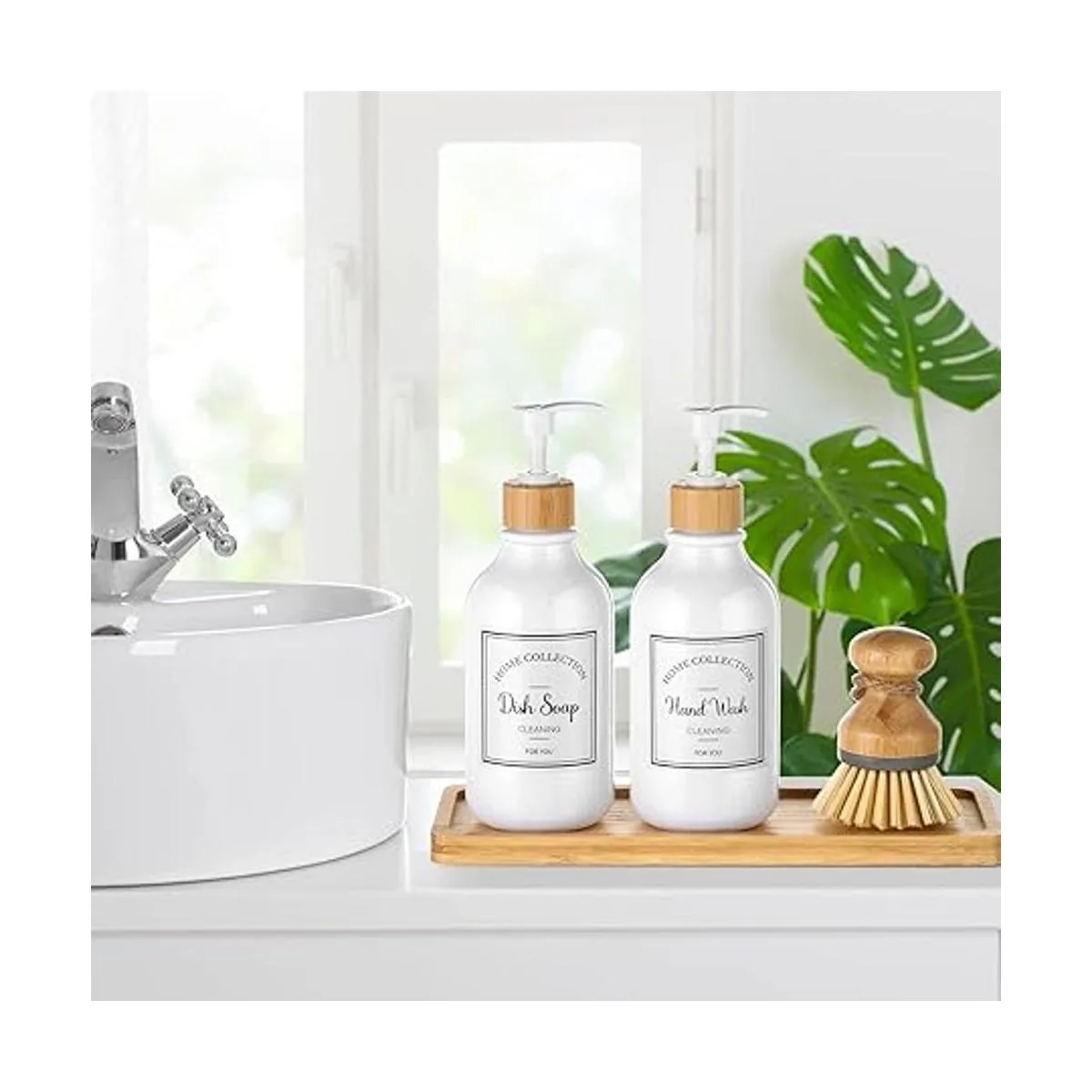 Juego de dispensador de jabón de cocina de 4 piezas_5