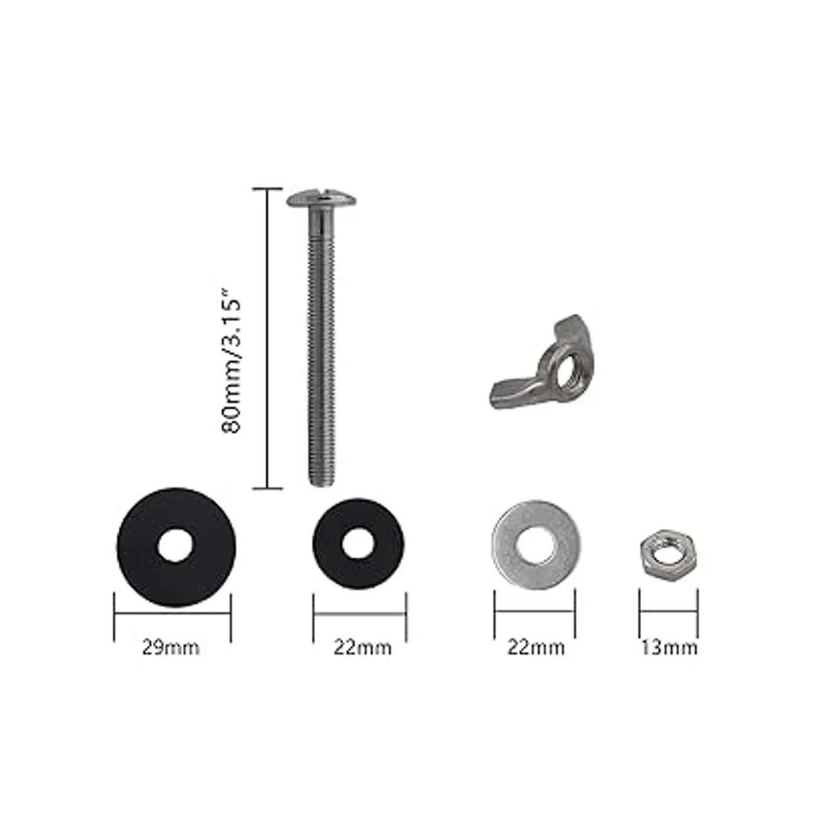 Kit de reparación de 4 pernos de tanque de inodoro a_4