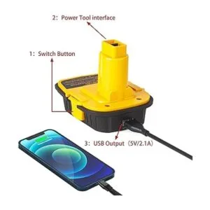 Convertidor DM18D para adaptador de batería DeWalt de 18 V_4