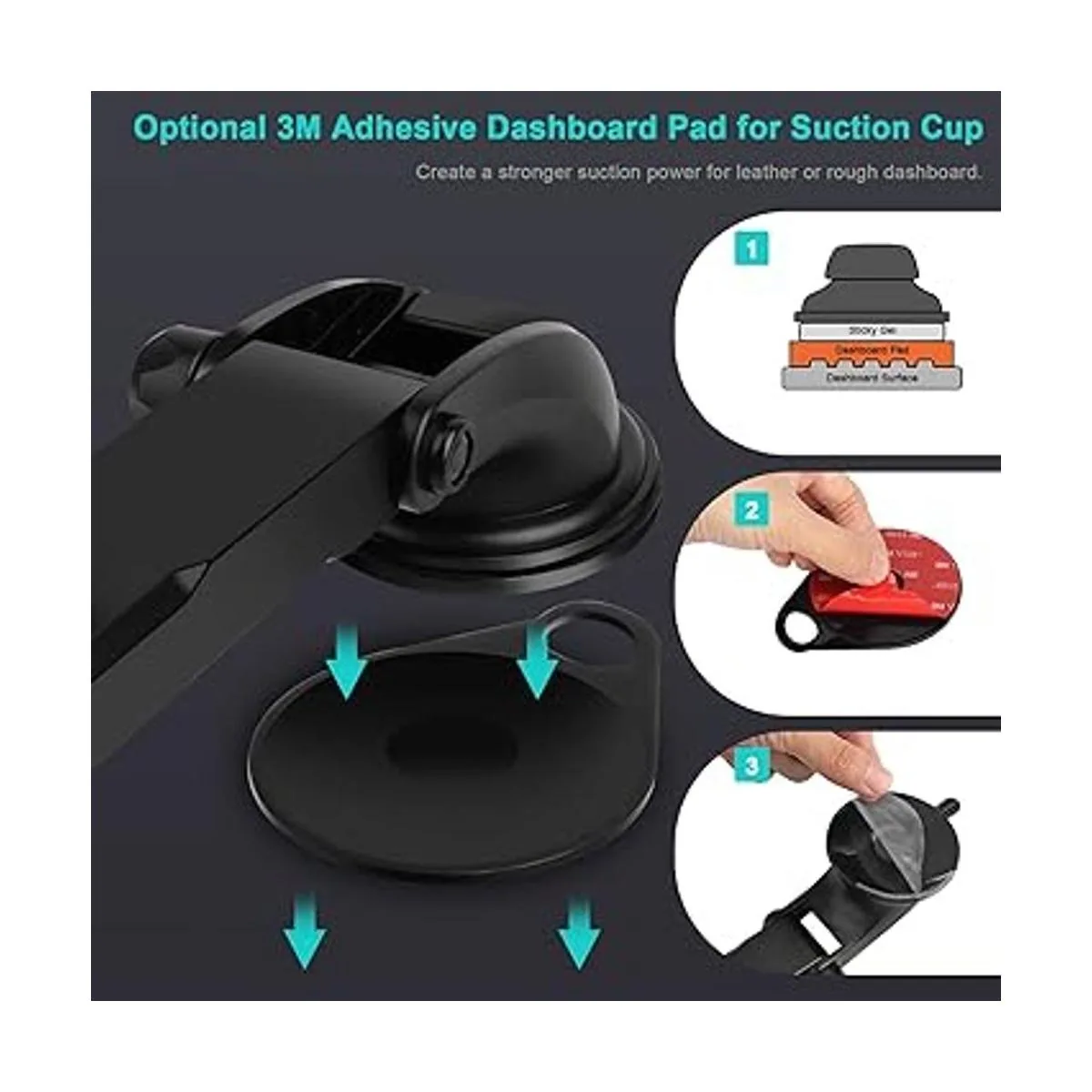 Car Dashboard Windshield Tablet Mount Holder 360_6