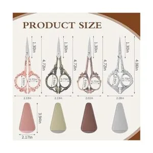 4 pares de tijeras de estilo europeo vintage de 4.72_2