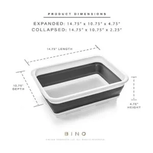 BINO Lavabo plegable Bandeja plegable portátil que_3