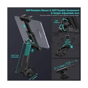 Car Dashboard Windshield Tablet Mount Holder 360_3